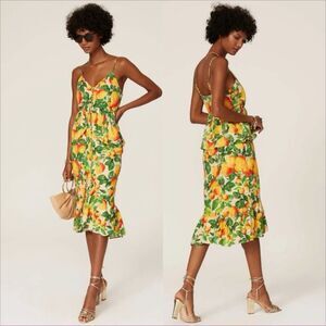 Farm Rio Sands Linen Embroidered Dress in size XS